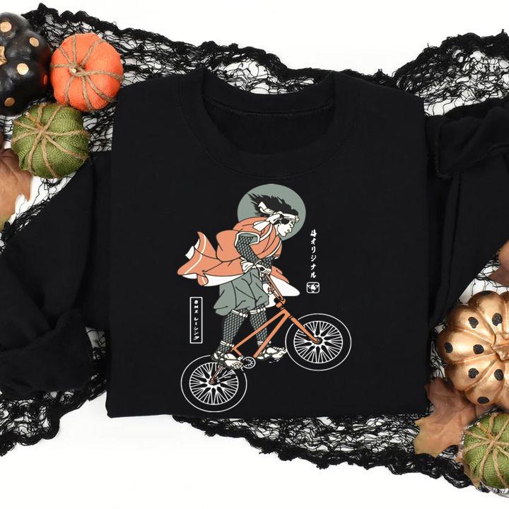 Bmx Racing Biker Samurai t-shirt sweatshirt