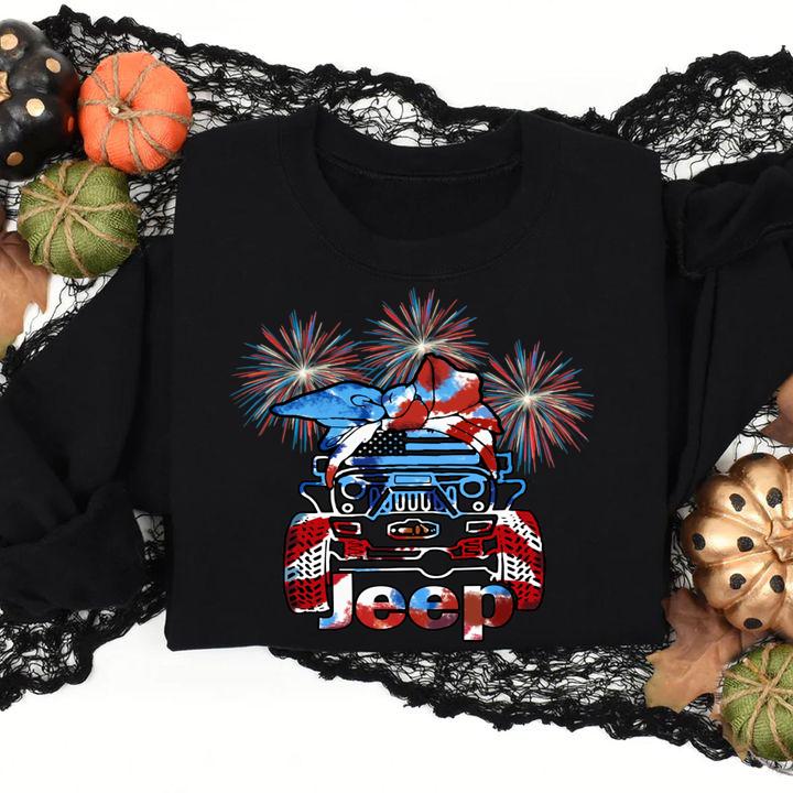 Jeep Happy Independence Day t-shirt sweatshirt
