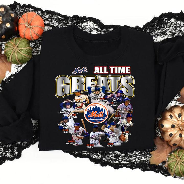 New York Mets all time greats players signatures t-shirt sweatshirt