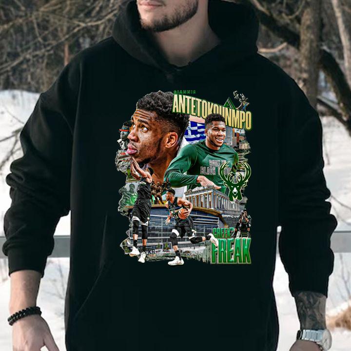 Giannis Antetokounmpo Milwaukee Bucks t-shirt hoodie