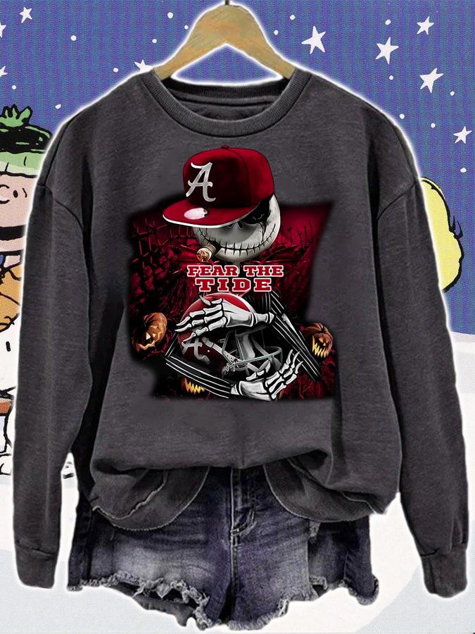 Jack Skellington Fear the Tide Alabama Crimson Tide t-shirt sweatshirt