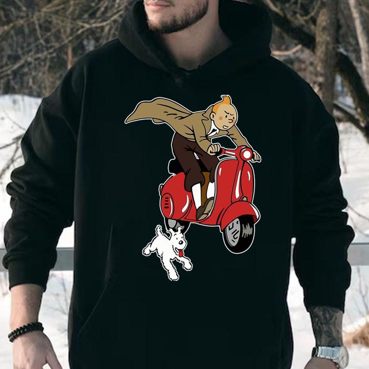 The Adventures Of Tintin Vespa t-shirt hoodie