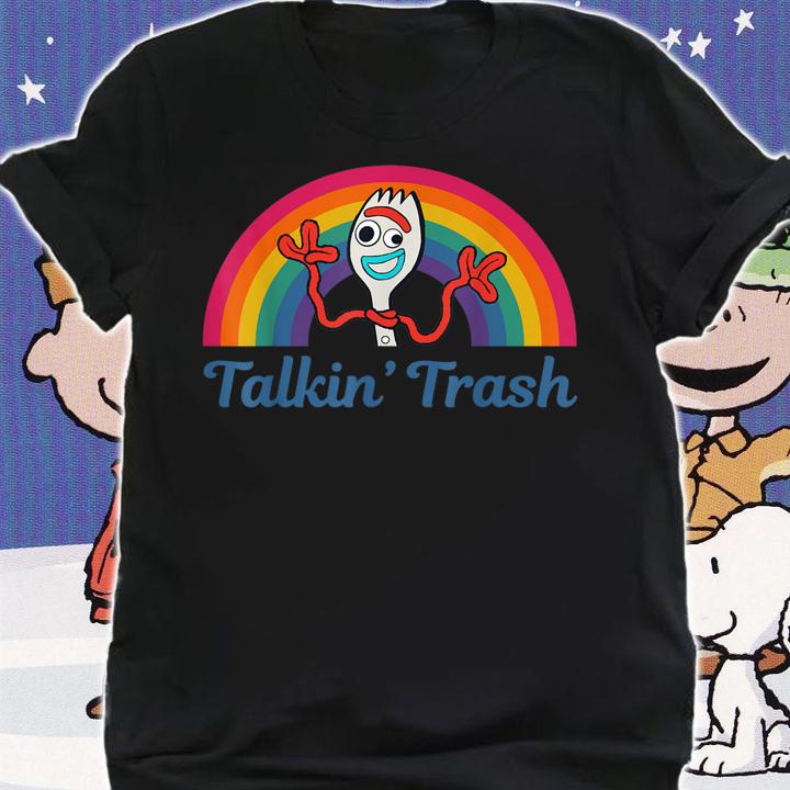 Disney Pixar Toy Story 4 Forky Talkin Trash Portrait t-shirt shirt