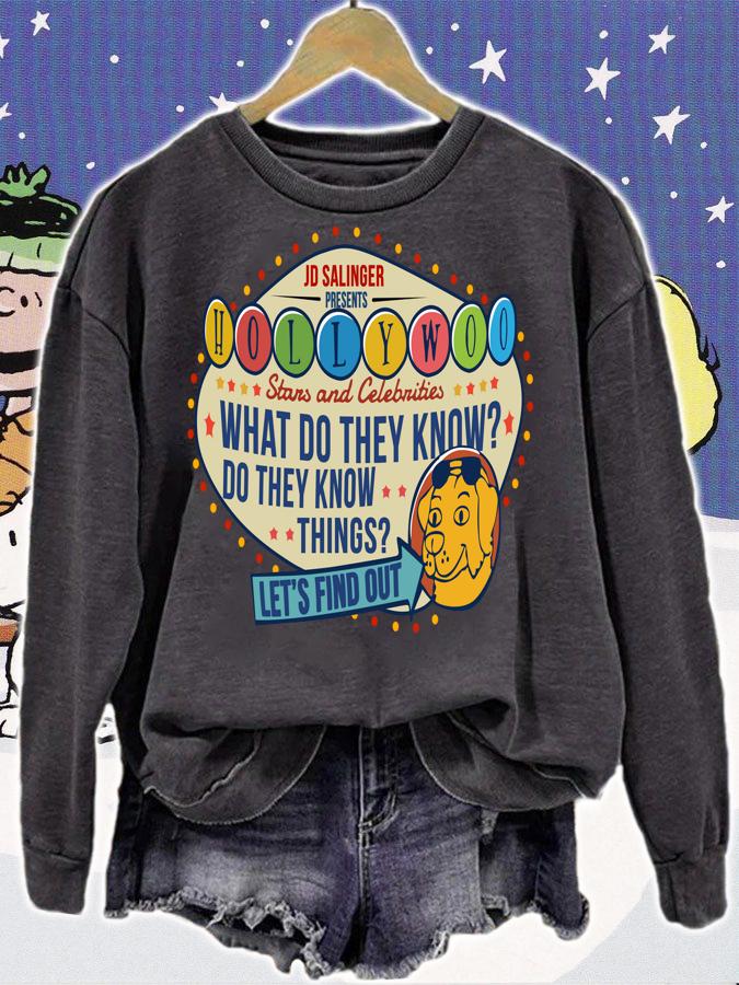 Jd Salinger Presents Hollywoo Stars And Celebrities What Do They Know t-shirt sweatshirt