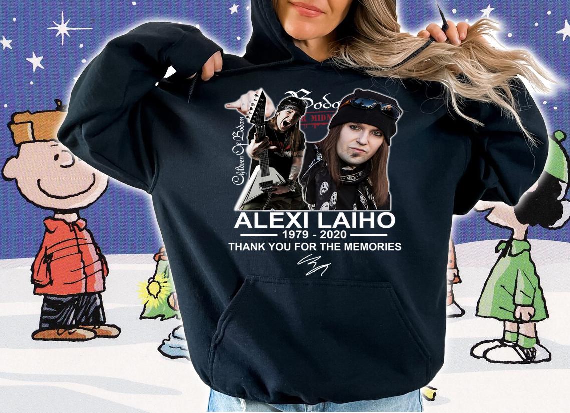 Alexi Laiho 1979-2020 signature Children of Bodom band t-shirt hoodie