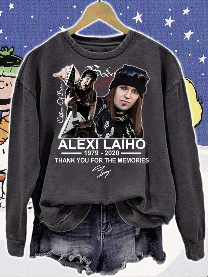 Alexi Laiho 1979-2020 signature Children of Bodom band t-shirt sweatshirt