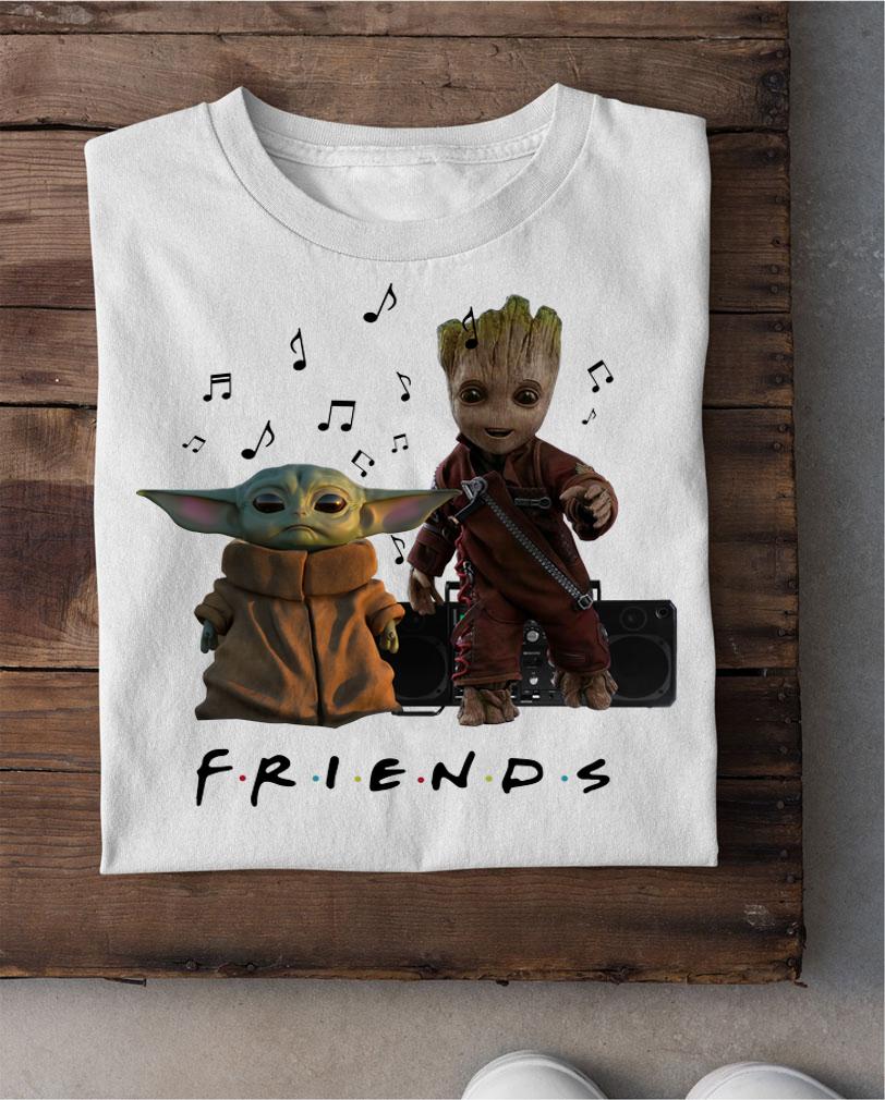 Baby Yoda And Baby Groot Friends t-shirt shirt