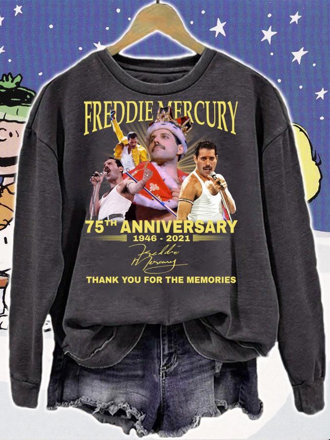 75 Years Of Freddie Mercury 1946 2021 Thank You For The Memories t-shirt sweatshirt