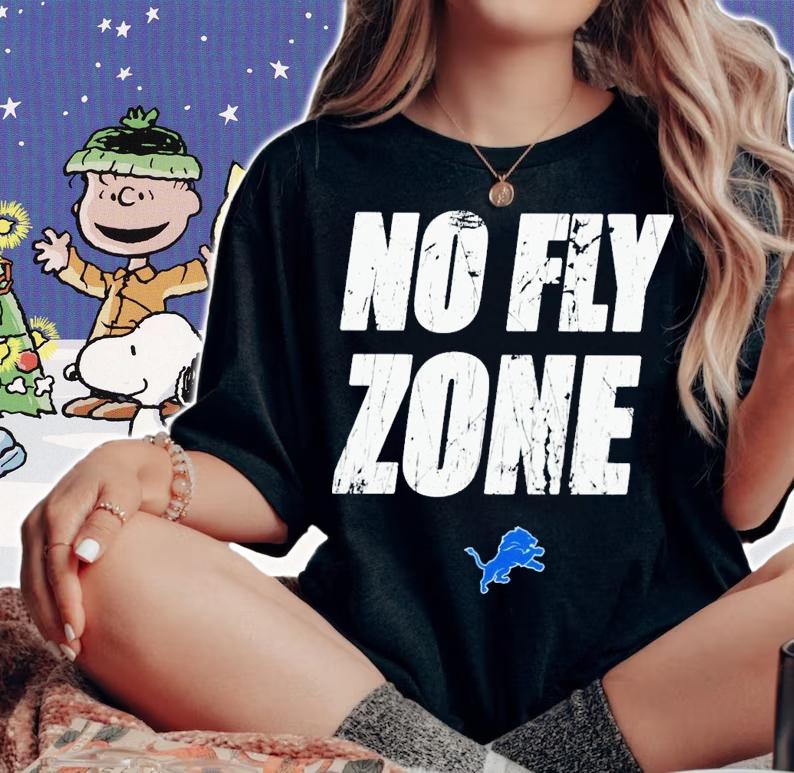 Detroit Lions no fly zone t-shirt woman shirt