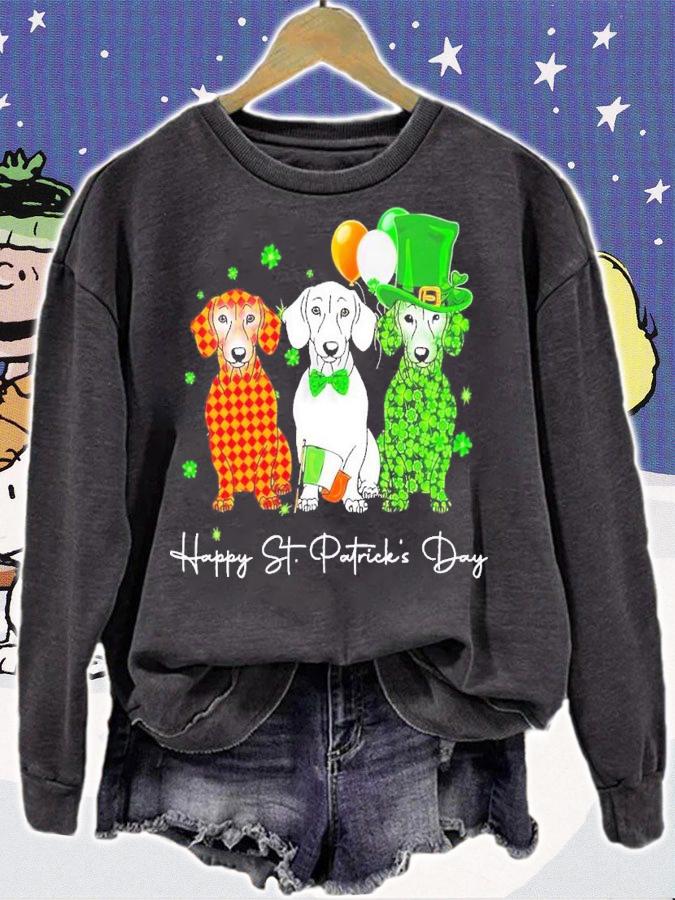 3 Dachshund Happy St Patrick's Day shirt t-shirt sweatshirt