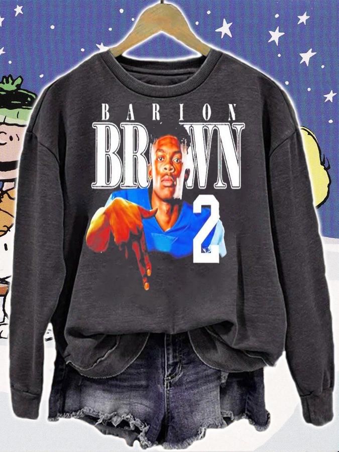 Barion Brown LS Down shirt t-shirt sweatshirt