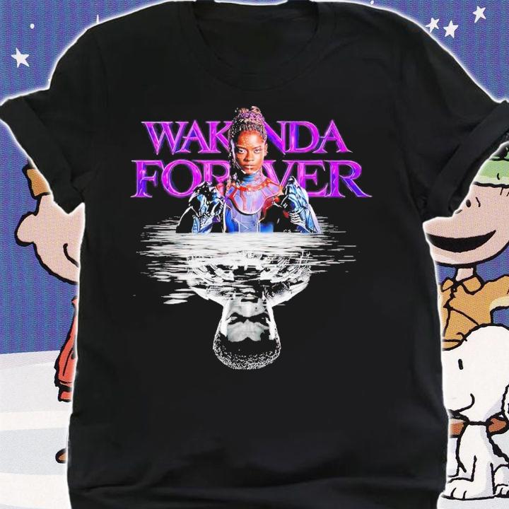 Black Panther Wakanda Forever Shuri water reflection T'challa t-shirt shirt