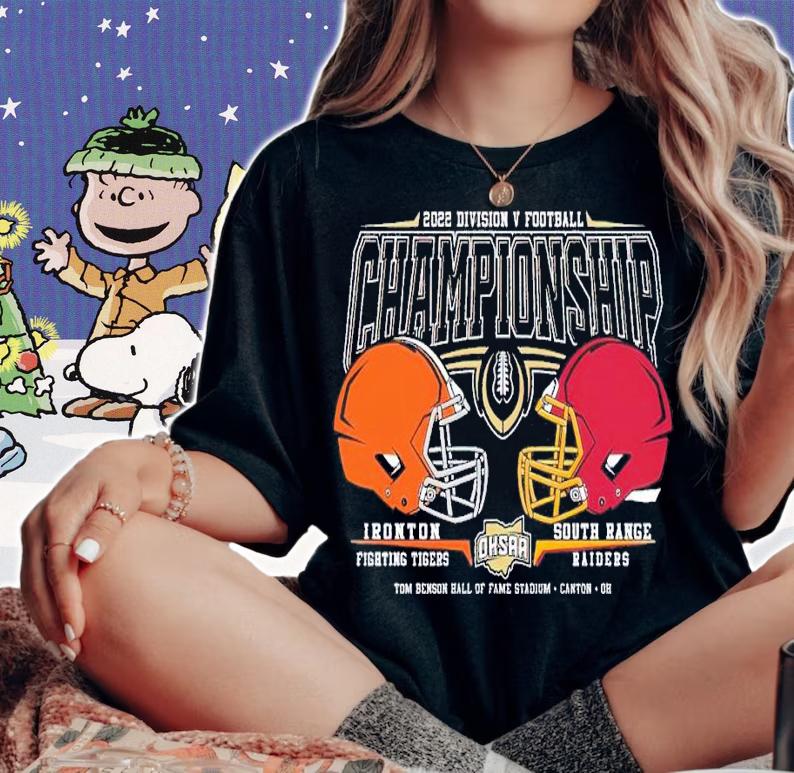 2022 OHSAA Football Division V State Championship Ironton Fighting Tigers and South Range Raiders shirt t-shirt woman shirt