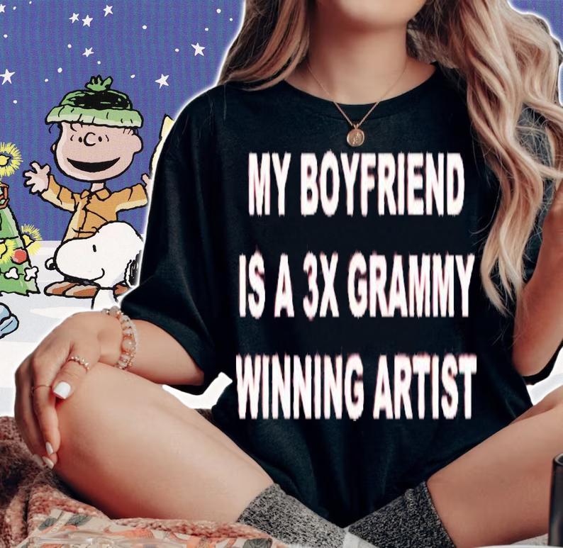 Azzy My Boyfriend Is A 3X Grammy Winning Artist Shirt t-shirt woman shirt