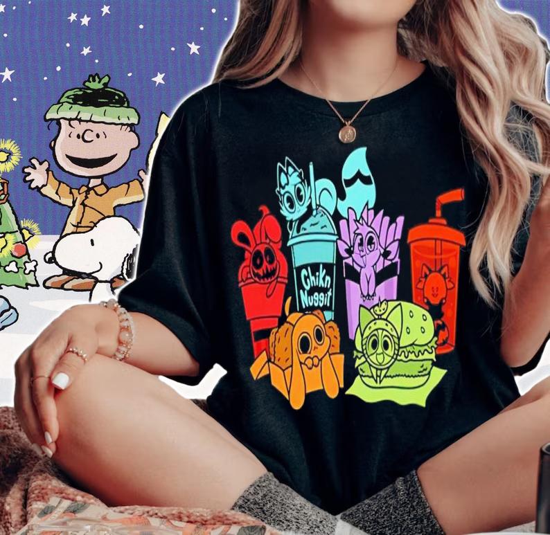 Chikn Nuggit Fast Food Friends Shirt t-shirt woman shirt