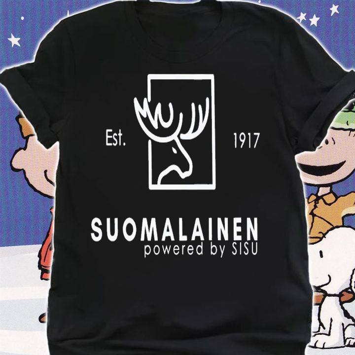 Est 1917 suomalainen powered by sisu shirt t-shirt shirt