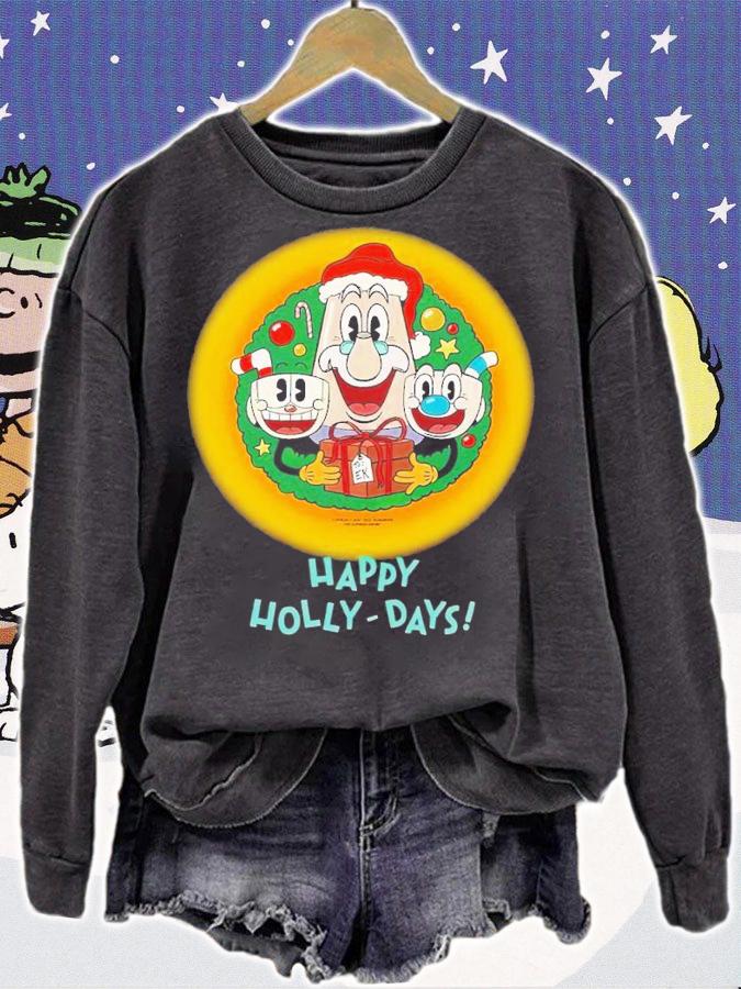 Happy Holly-Days The Cuphead Show shirt t-shirt sweatshirt
