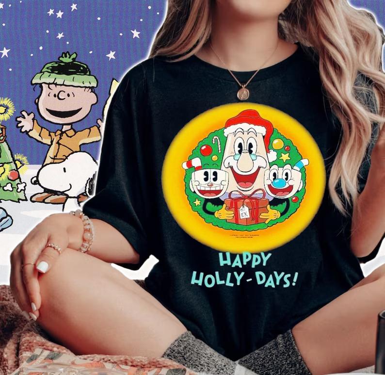 Happy Holly-Days The Cuphead Show shirt t-shirt woman shirt