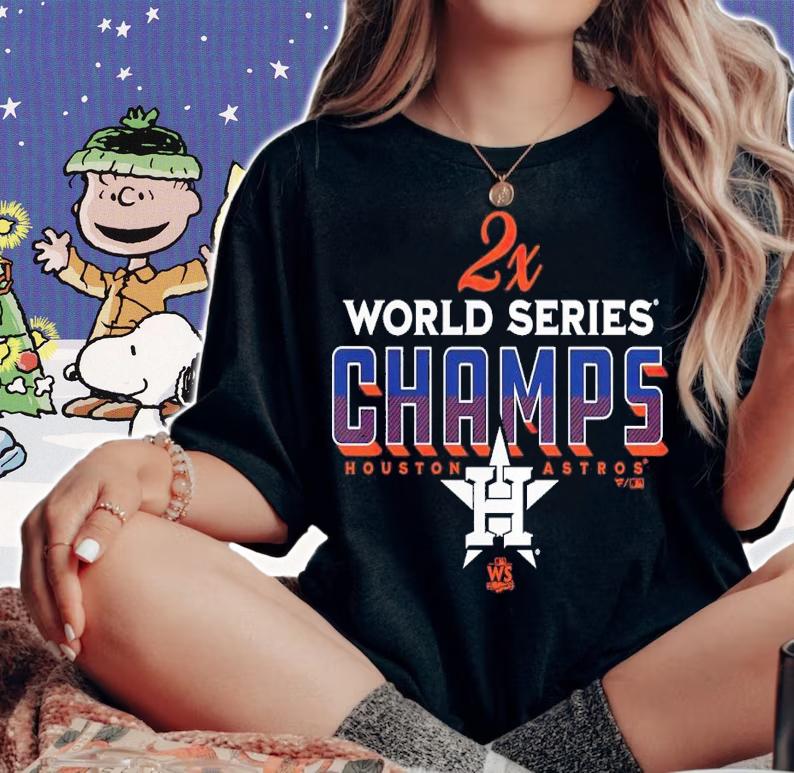 Houston Astros Two-Time World Series Champions Trophy Case shirt t-shirt woman shirt