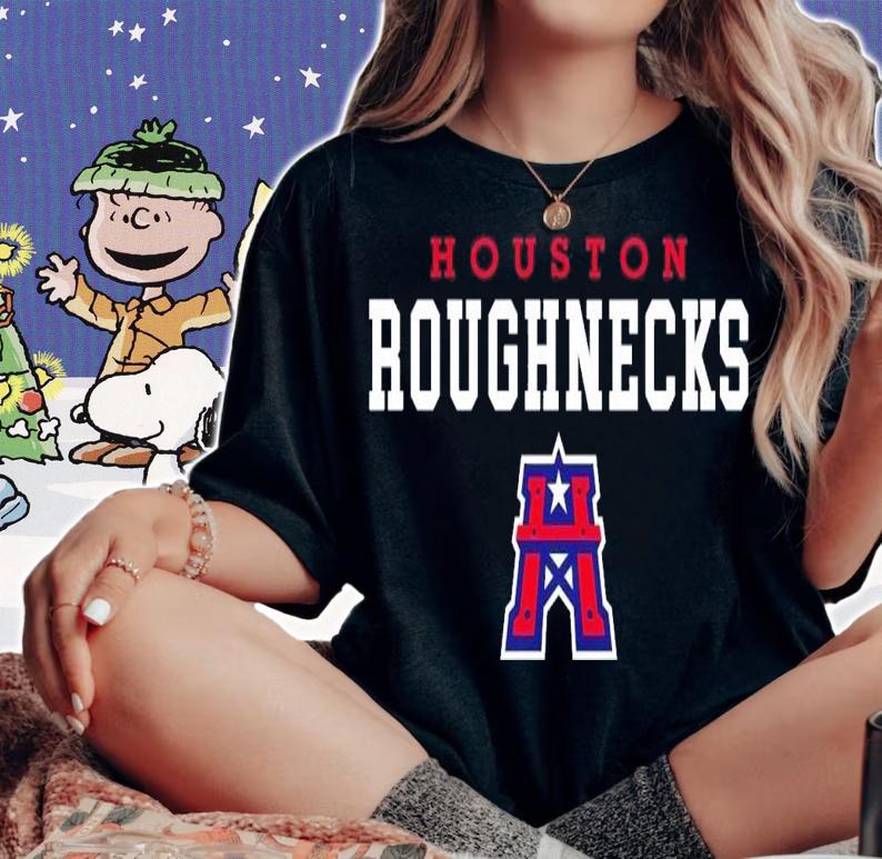 Houston Roughnecks logo shirt t-shirt woman shirt