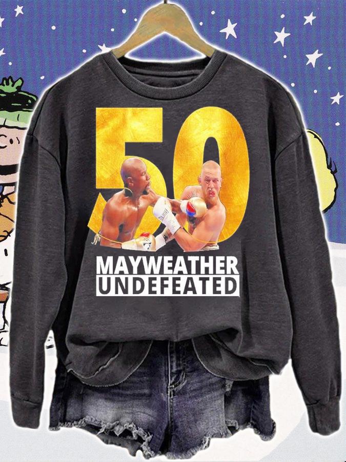 Illustration Mayweather Vs Mcgregor 50 Wins Shirt t-shirt sweatshirt