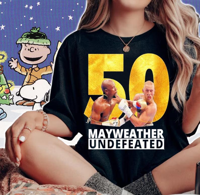 Illustration Mayweather Vs Mcgregor 50 Wins Shirt t-shirt woman shirt