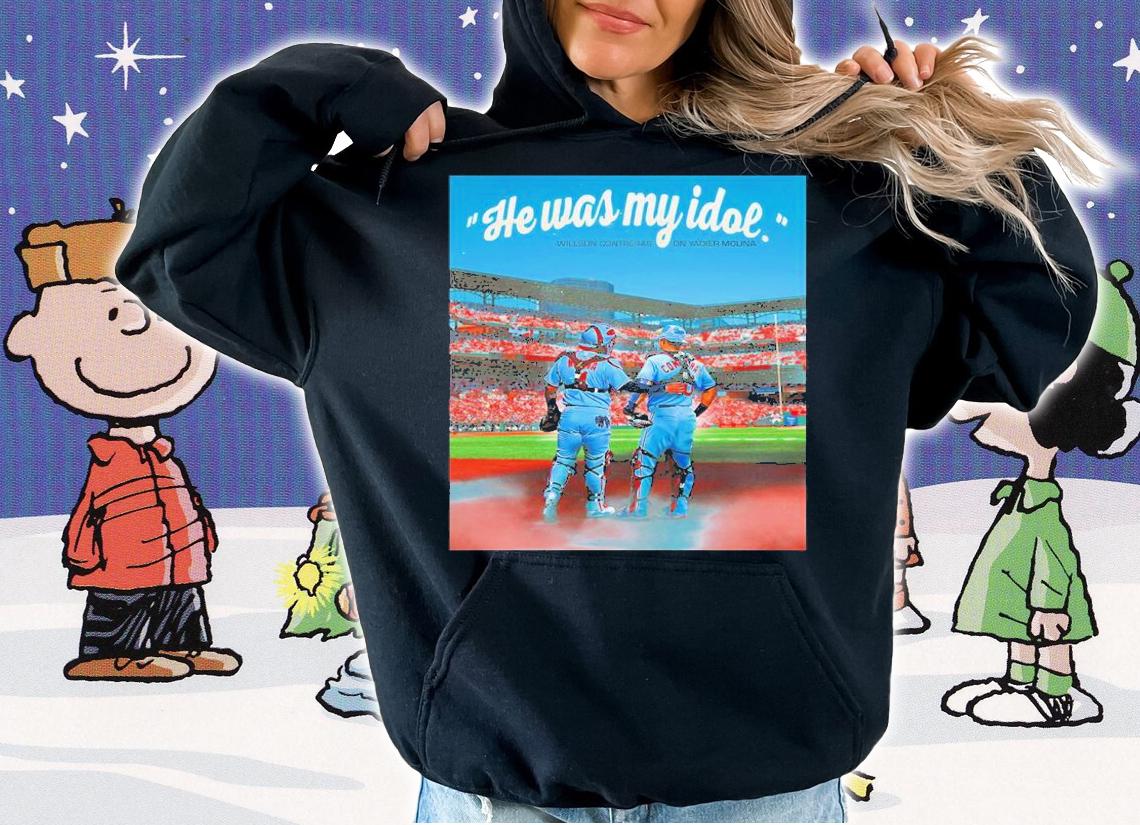 He Was My Idol Willson Contreras On Yadier Molina Shirt t-shirt hoodie