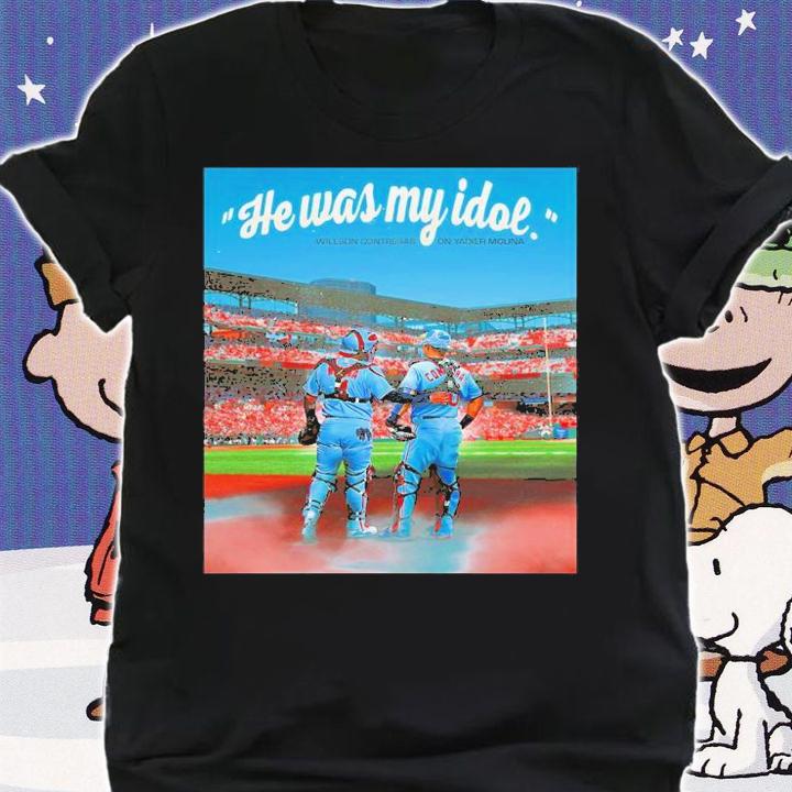 He Was My Idol Willson Contreras On Yadier Molina Shirt t-shirt shirt