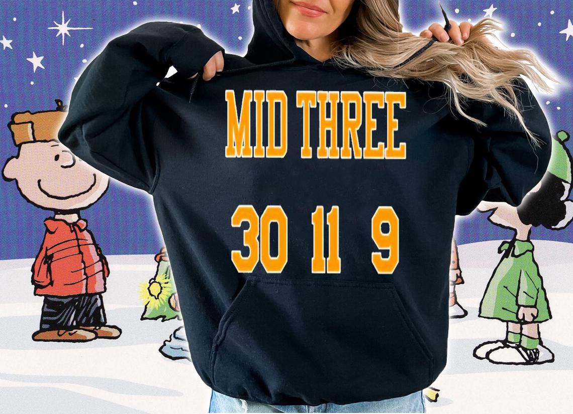 Mid three 30 11 9 shirt t-shirt hoodie