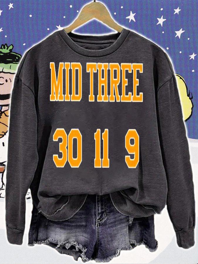 Mid three 30 11 9 shirt t-shirt sweatshirt