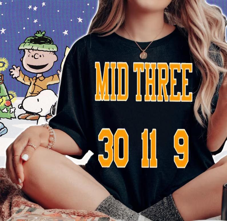 Mid three 30 11 9 shirt t-shirt woman shirt