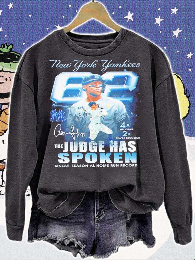 New York Yankees The Judge Has Spoken Aaron 62 Shirt t-shirt sweatshirt