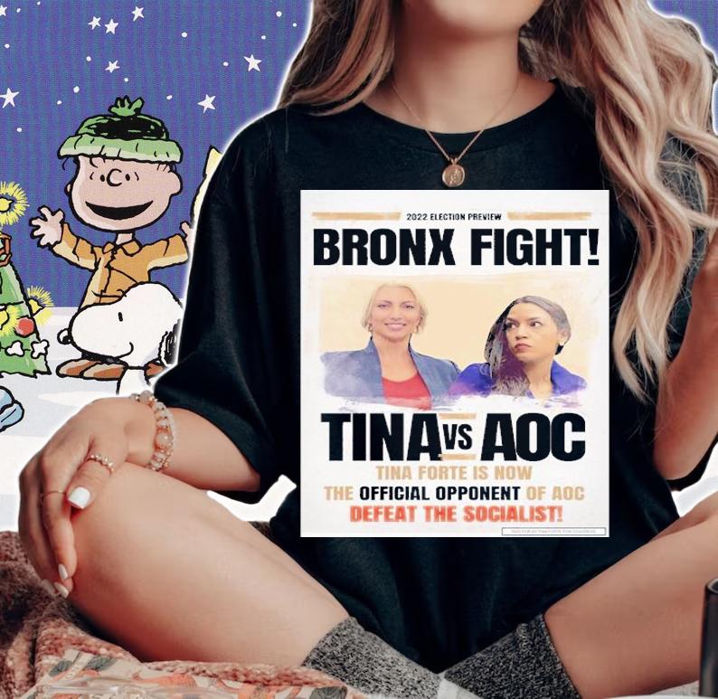 2022 Election Preview Bronx Fight Tina Vs AOC Shirt t-shirt woman shirt