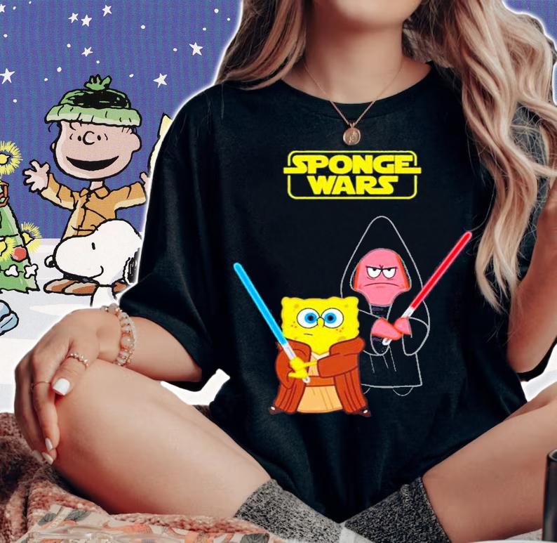 Sponge Wars Spongebob shirt t-shirt woman shirt