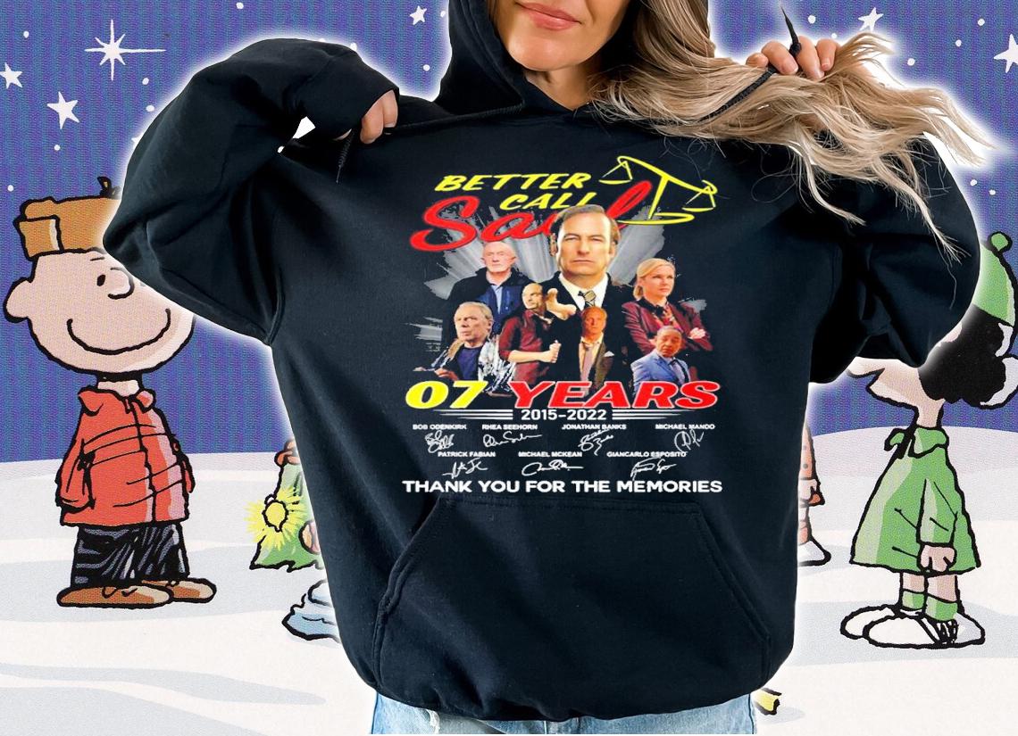 Better Call Saul 07 years 2015 2022 thank you for the memories shirt t-shirt hoodie