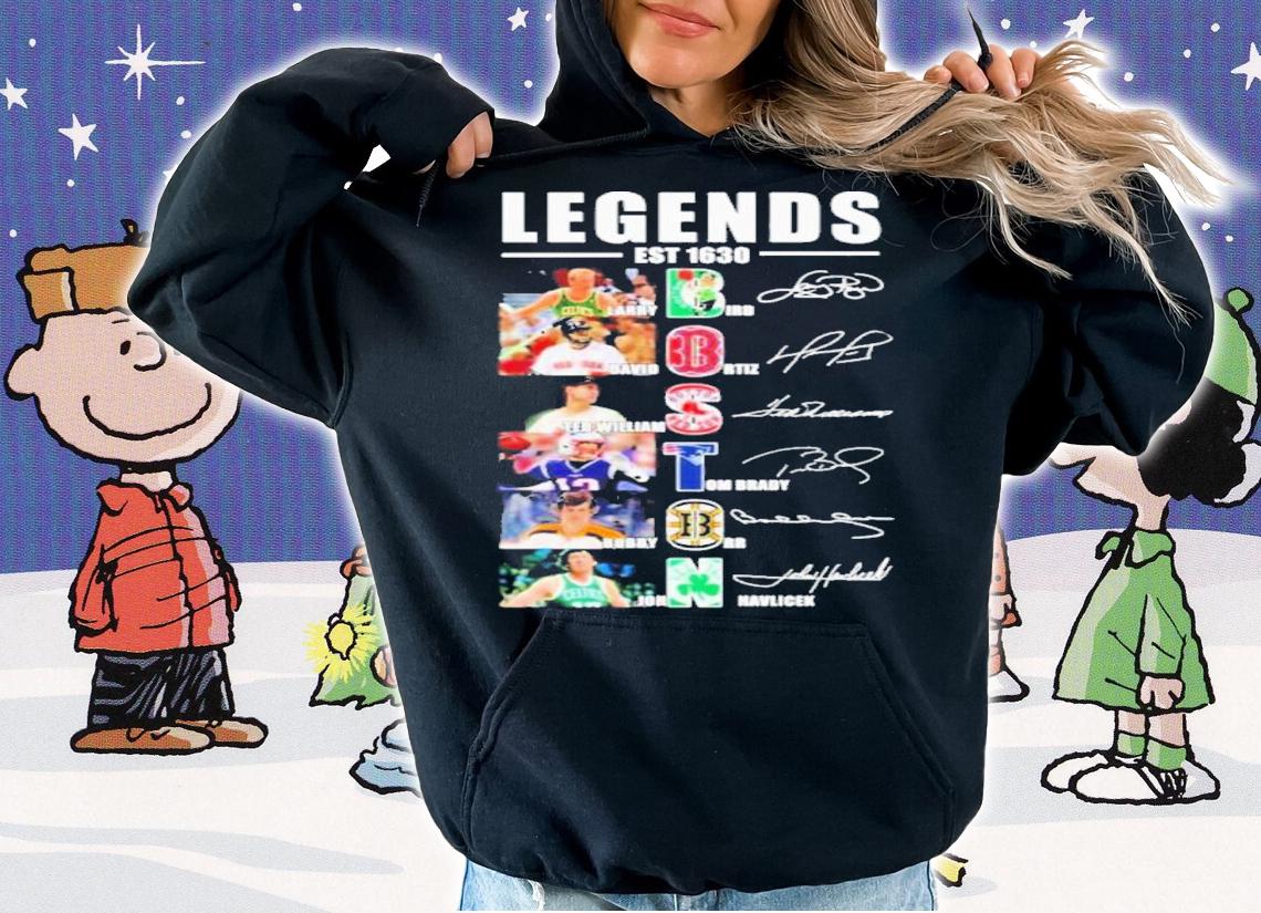 Legends Est 1630 Boston Sports Team Signatures Shirt t-shirt