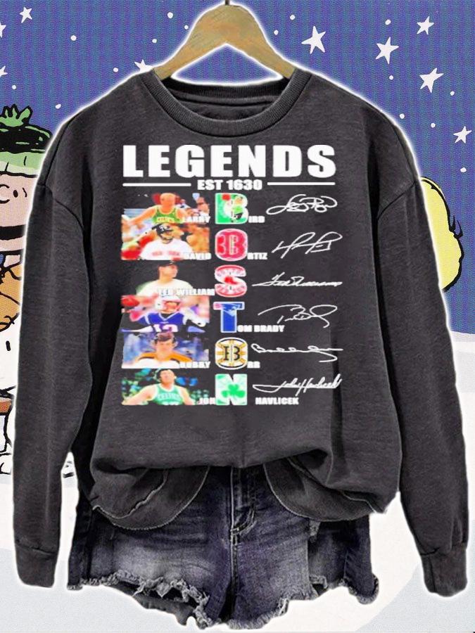 Legends Est 1630 Boston Sports Team Signatures Shirt t-shirt
