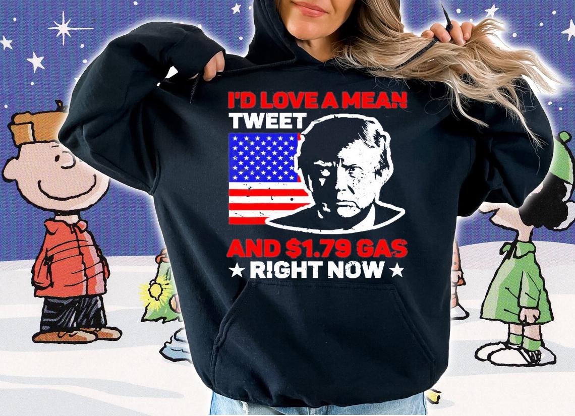 Mean Tweet And 1.79 Gas American US Flag Trump t-shirt