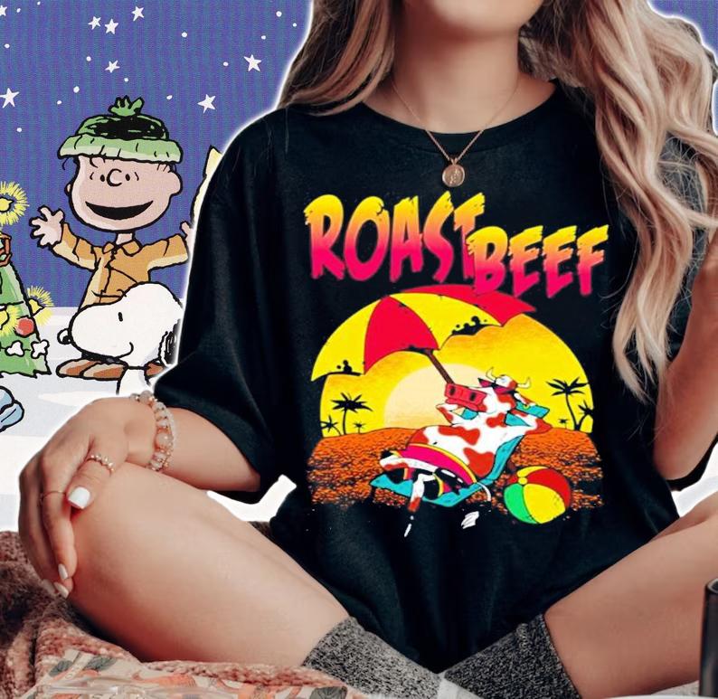 Roast Beef 80s Style Cow shirt t-shirt