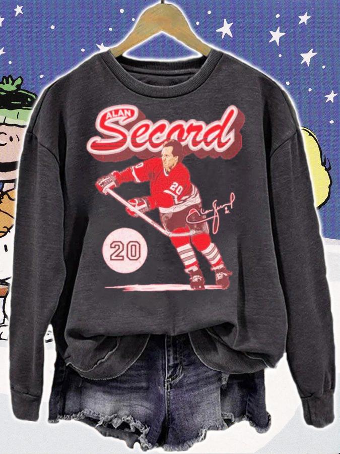 Alan Secord Chicago Retro Script Hockey Signatures Shirt t-shirt