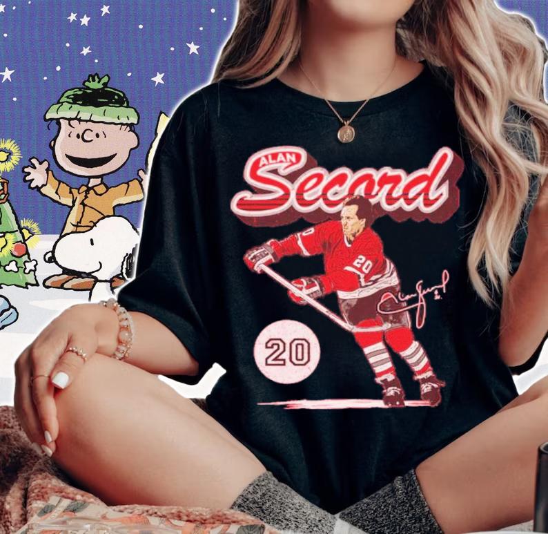 Alan Secord Chicago Retro Script Hockey Signatures Shirt t-shirt