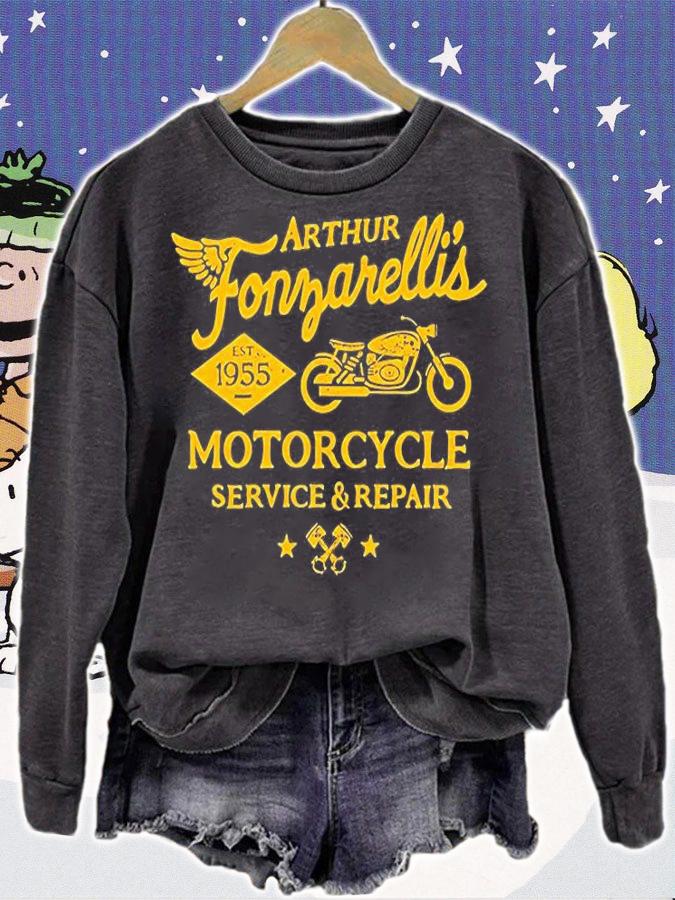 Arthur Fonzarelli's Motorcycle Service And Repair T-Shirt t-shirt sweatshirt
