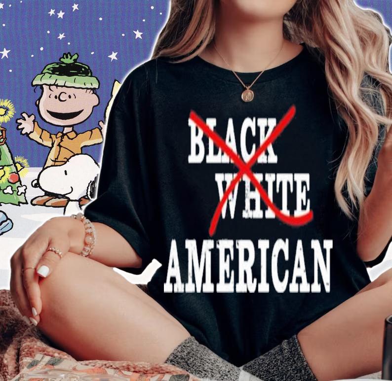 Black White American Shirt t-shirt woman shirt