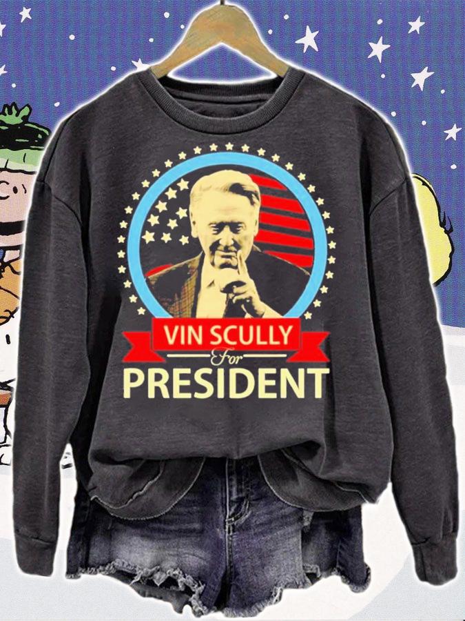 Vin Scully For President Shirt t-shirt sweatshirt