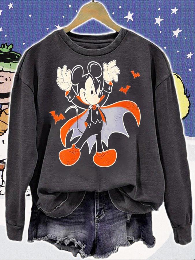 Womens Disney Mickey Mouse Spooky Dracula Costume Halloween shirt t-shirt