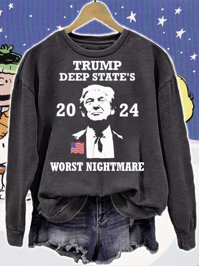 Democrat Deep State Nightmare President Donald Trump 2024 T-Shirt t-shirt