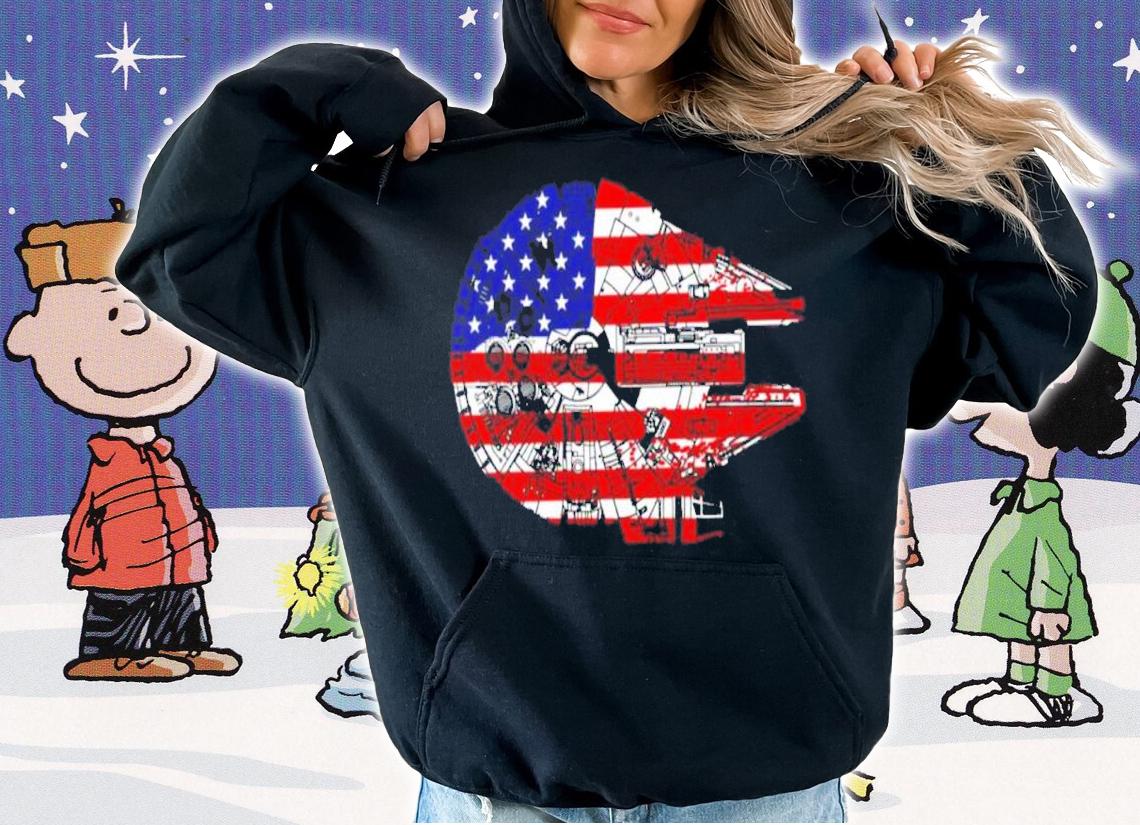 Ford Of July Independence Day 2022 The American Flag Star Wars Millennium Falcon Us Space Force Shirt t-shirt hoodie