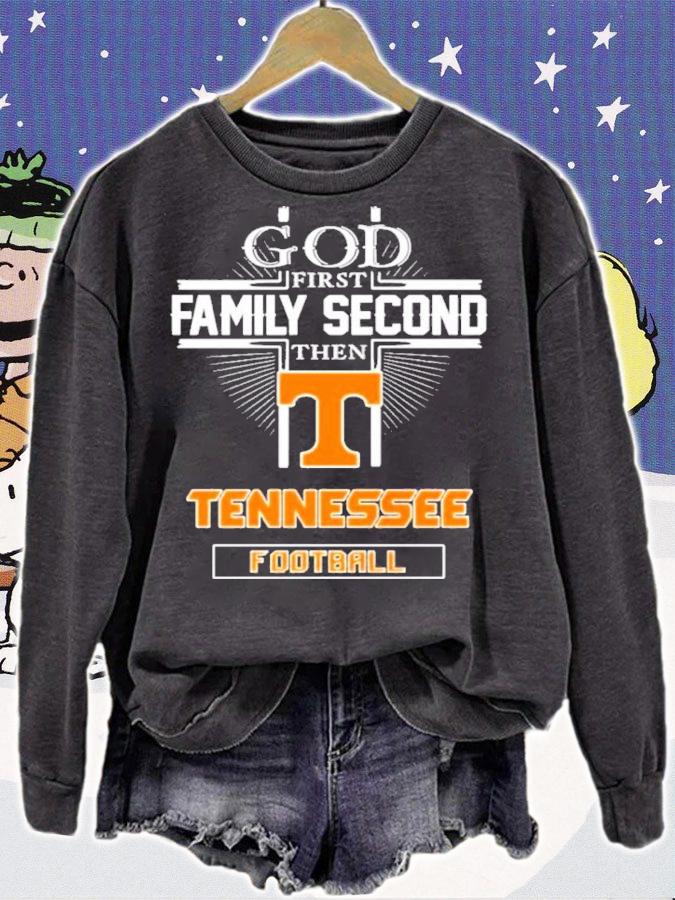 God First Family Second Then Tennessee Volunteers Football Shirt t-shirt sweatshirt