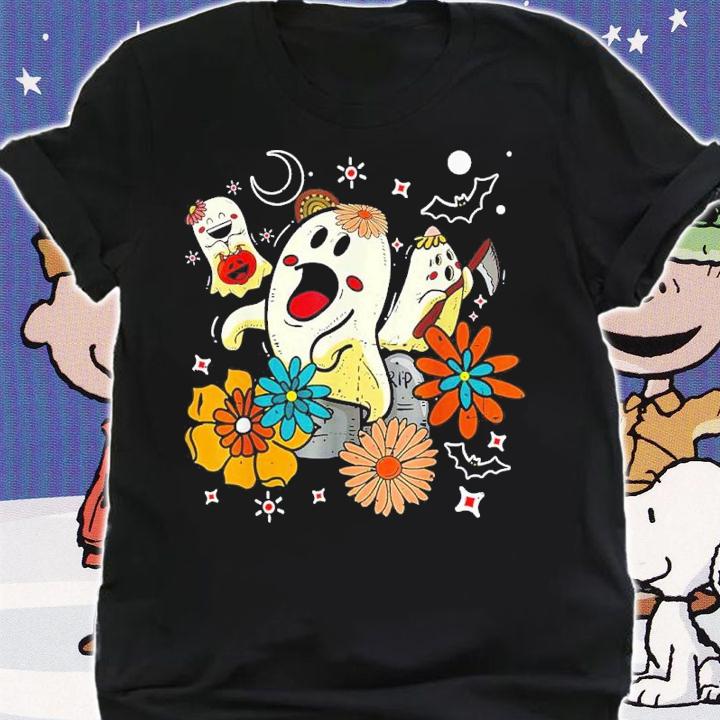 Halloween Cute Floral Halloween Ghost Shirt t-shirt