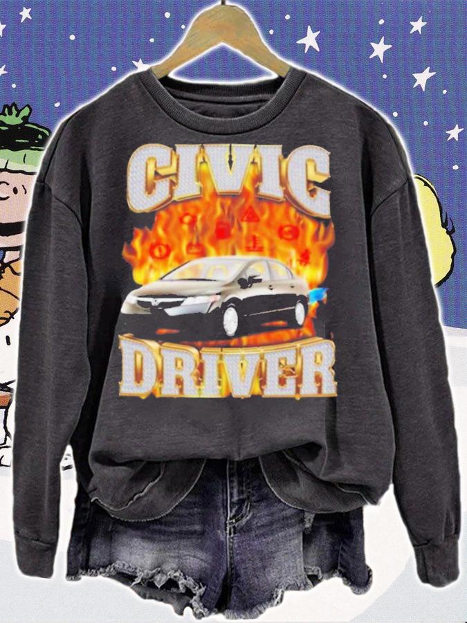 Honda Civic Driver Watch Out T-Shirt t-shirt